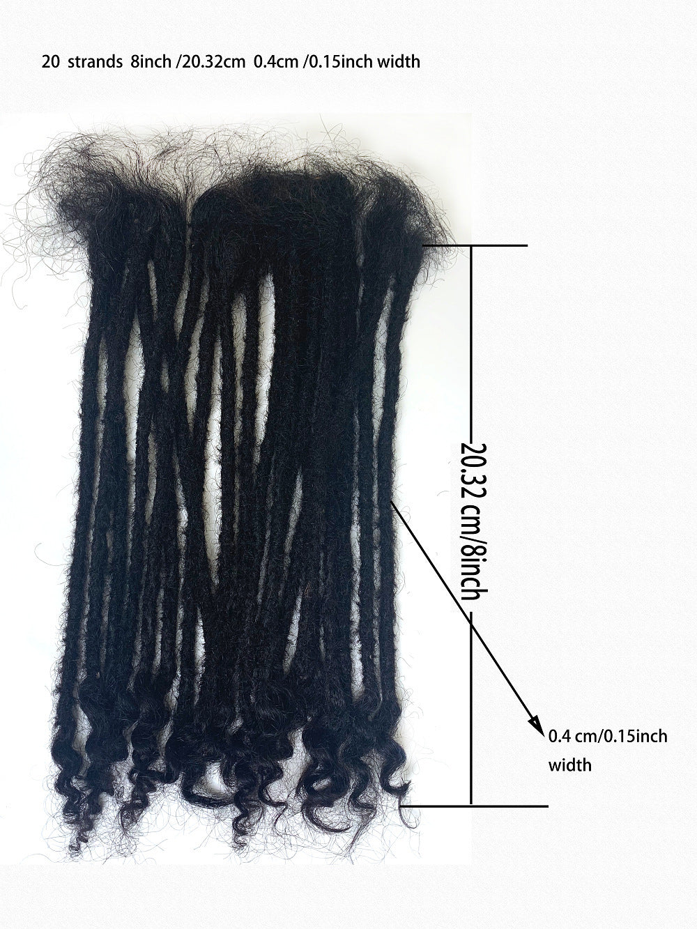 0.2 Cm0.8 Dreadlocks Handmade