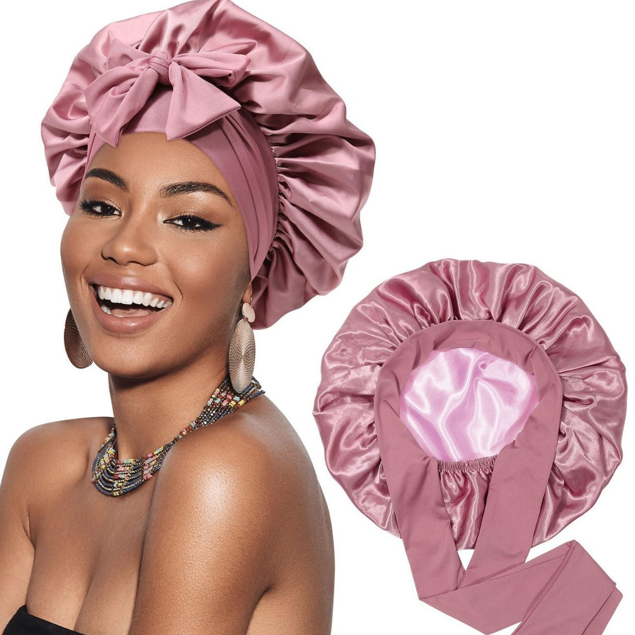 Double-layer Satin Ribbon Bowknot Artificial Silk Beauty Toupee