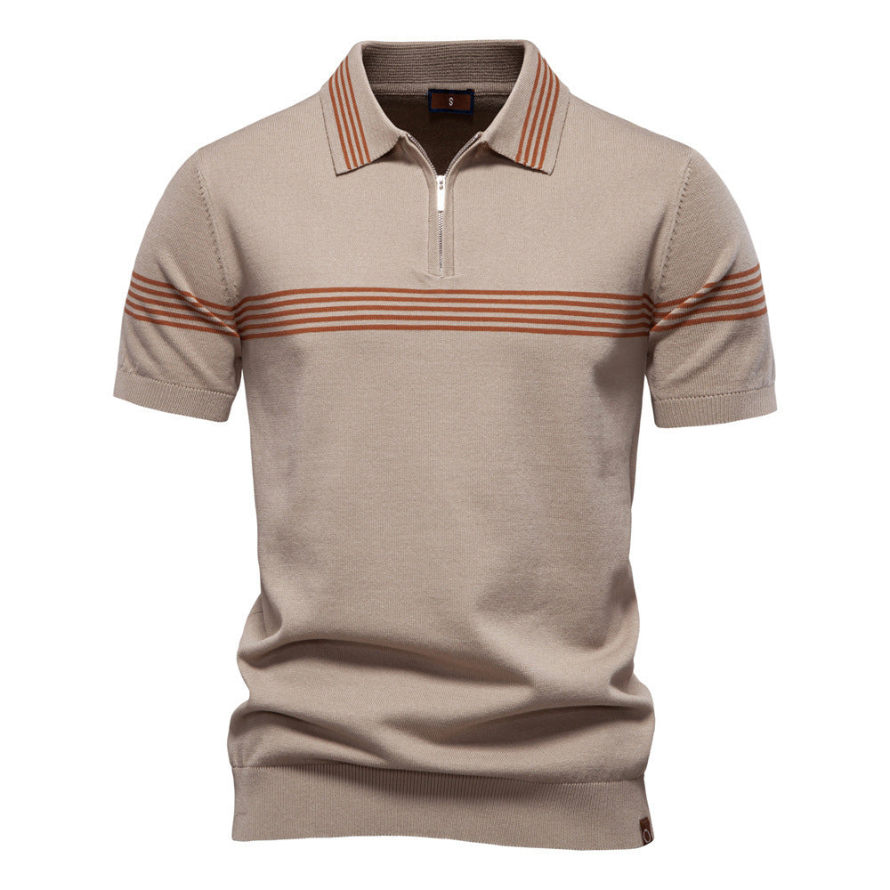Fashion Striped Men's Business Short-sleeved Shirt