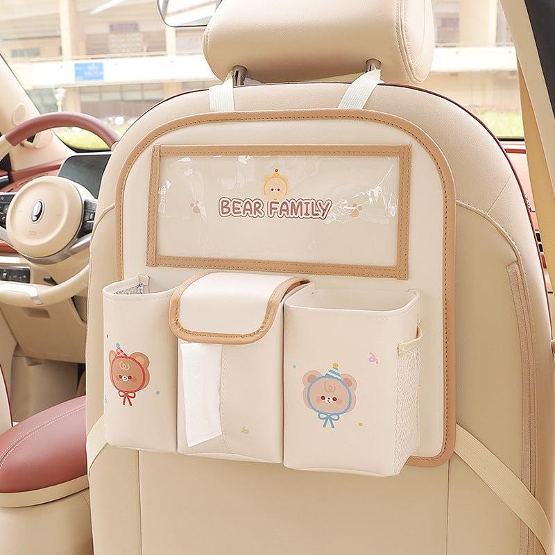 Multifunctional Car Storage Bag Cute Cartoon Rear Seat Back-mounted Storage Bag