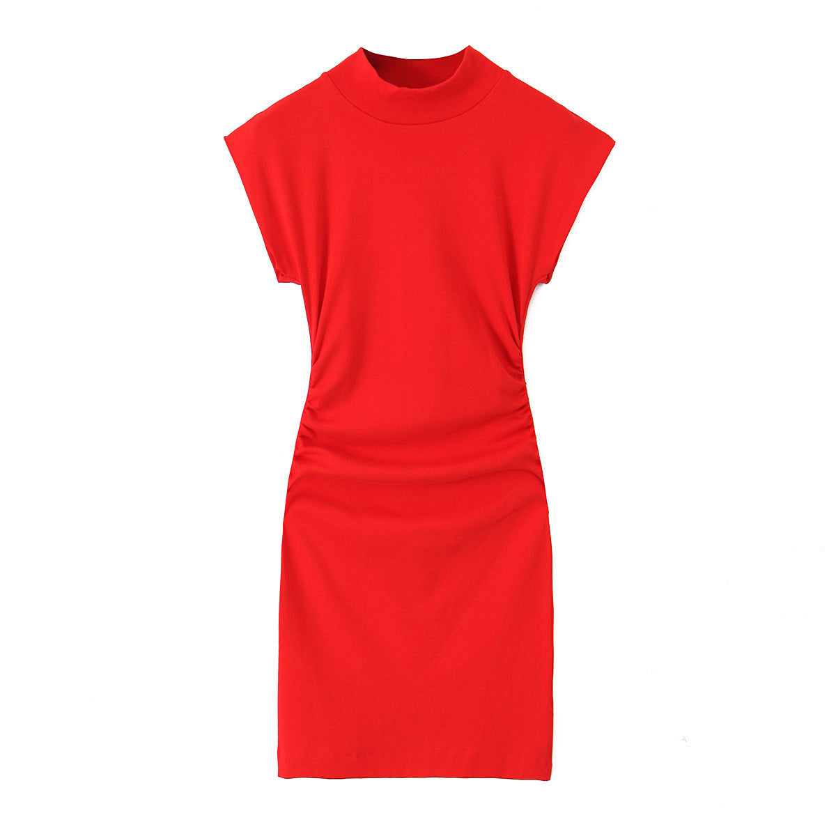 Autumn Women's Pleated Decoration Slim Fit Dress