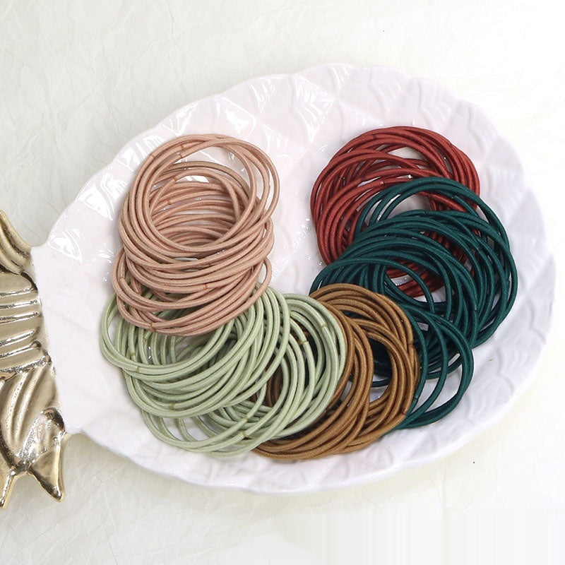 Female Morandi Simple Rubber Band Hair Rope
