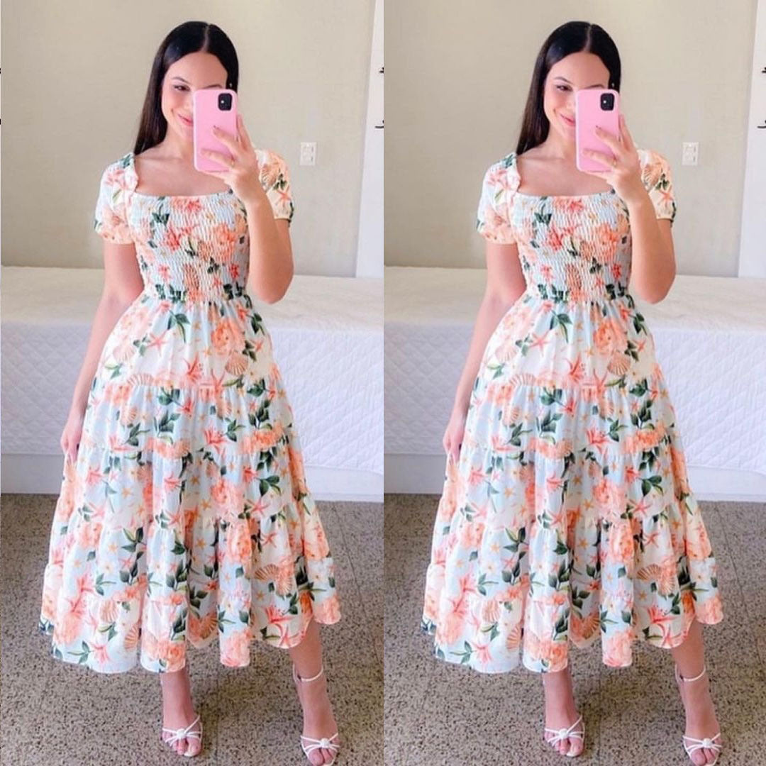 French Style Fresh Printing Women's Wear