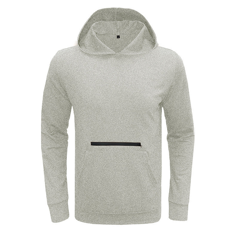 Men's Top Solid Color Long Sleeved Casual Sports Hoodie