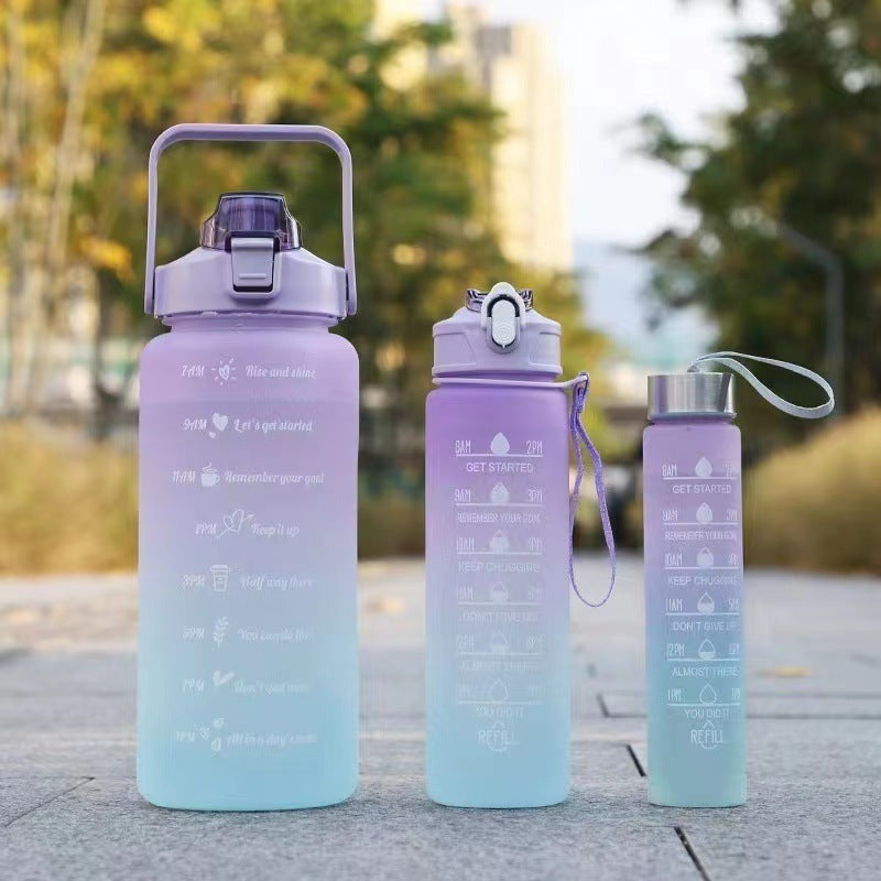 Gradient Color Large Capacity Space Three-piece Cup