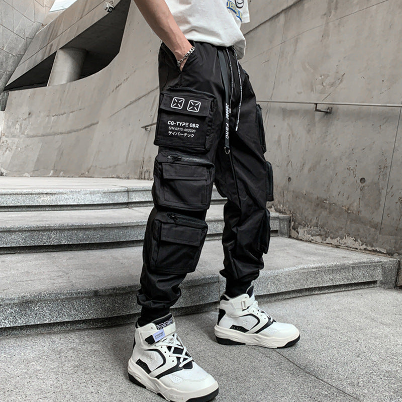 Men's Casual Versatile Tooling Functional Wind Pants