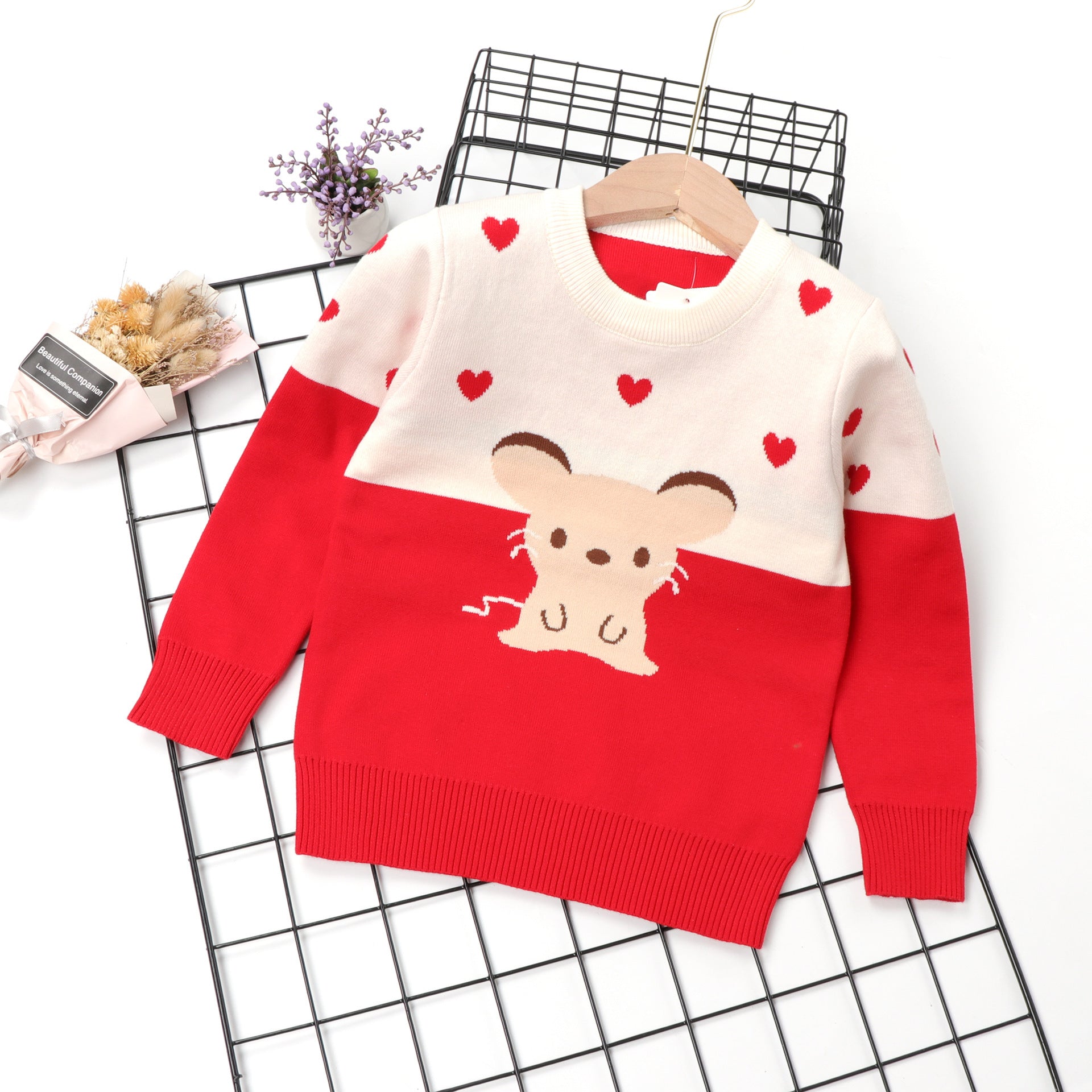 Children's cute long sleeve sweater