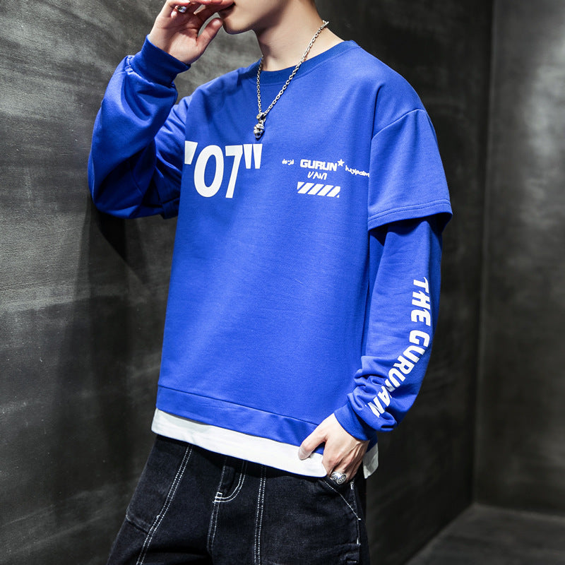 Men's casual fake two sweaters
