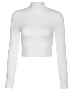 Long sleeve sexy halter strap slim fit