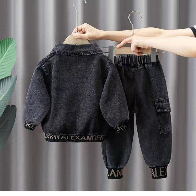 Boys Denim Suit Spring Clothes Western Style