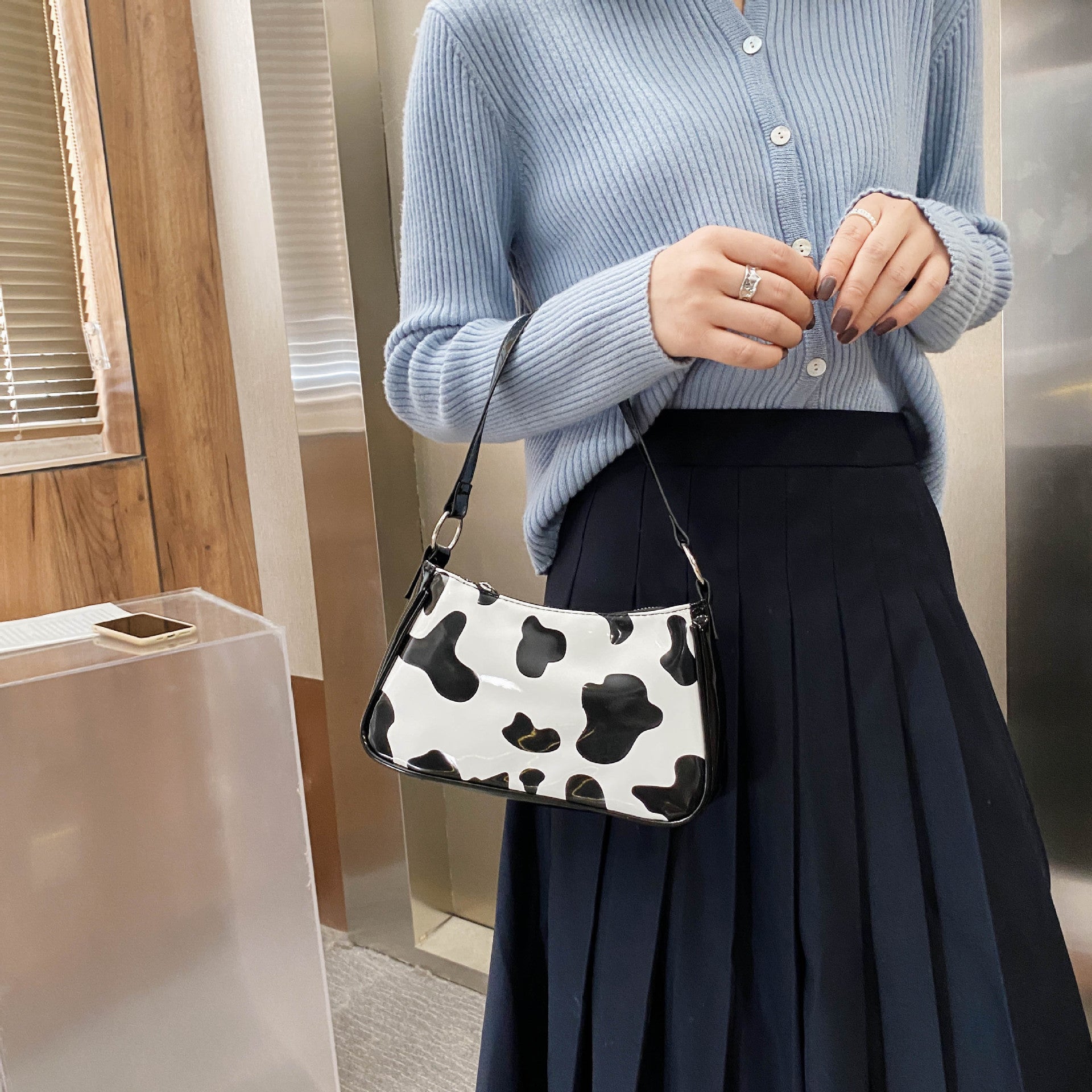 Qianniaoge One Shoulder Bag Women's Retro Underarm Bag