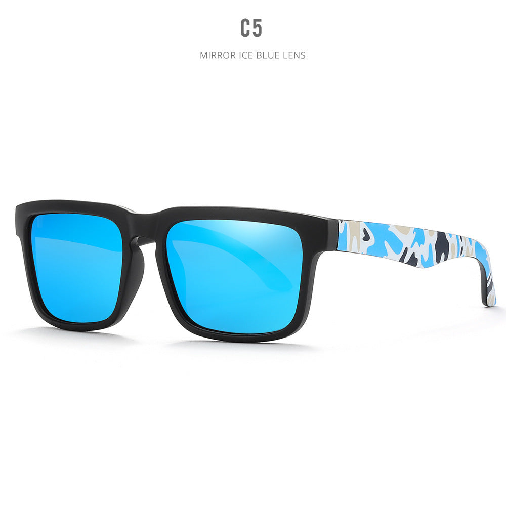 Outdoor Sunglasses Square Sunglasses Colorful Real Film UV Protection