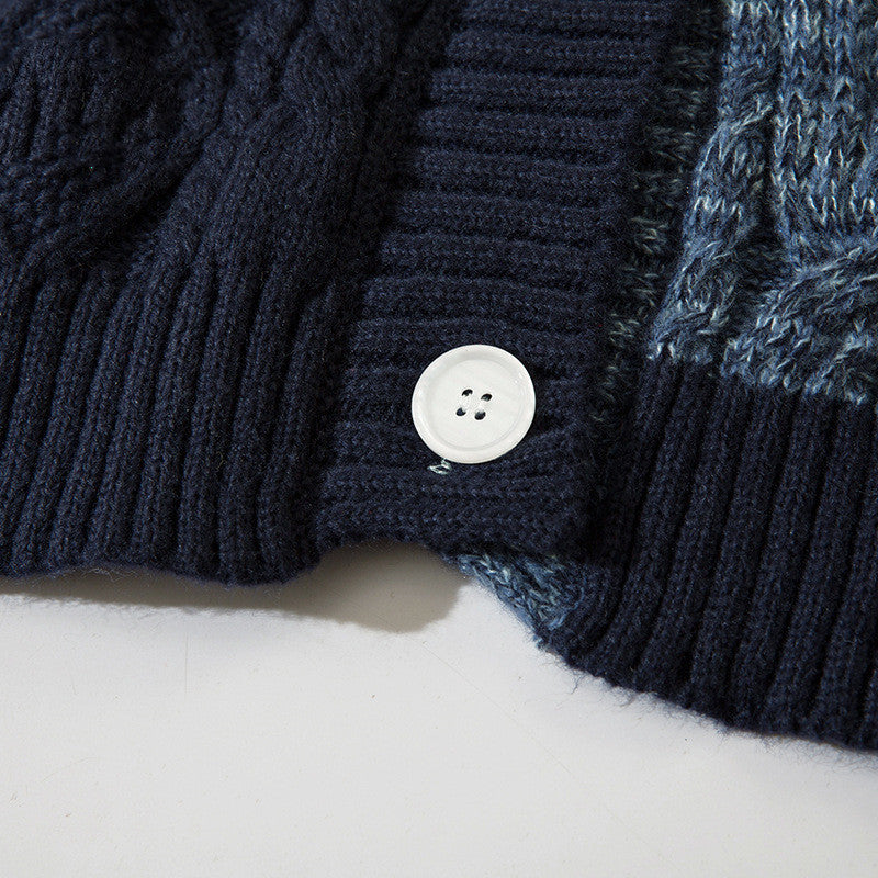 Men's Autumn And Winter New Knitting Cardigan Sweater