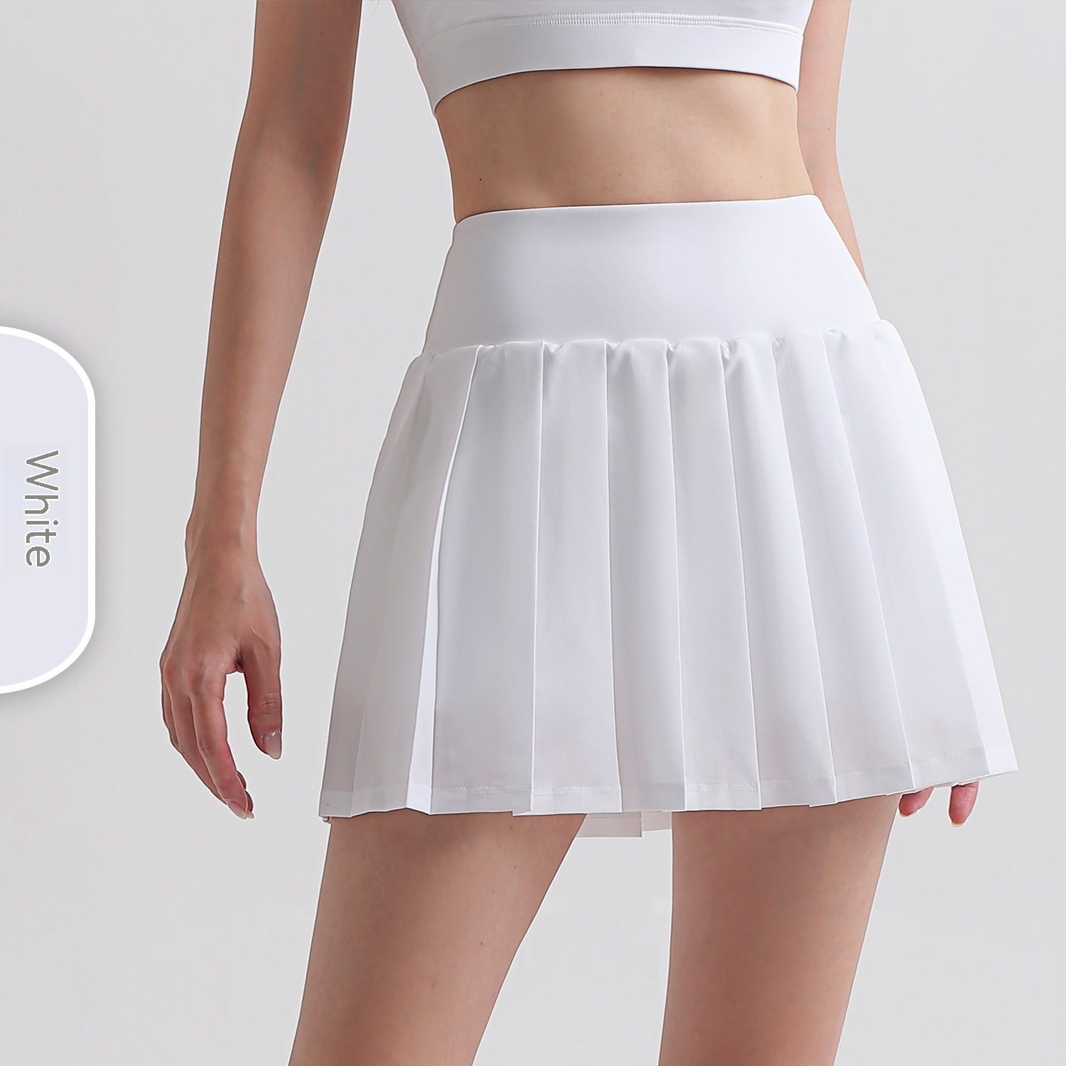 Pleated Anti-exposure One-piece Fitness Running Sports Skirt