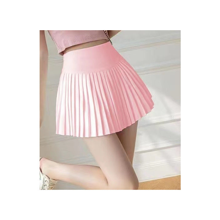 Hot Girl High Waist College Style White Jk Pleated Skirt Female