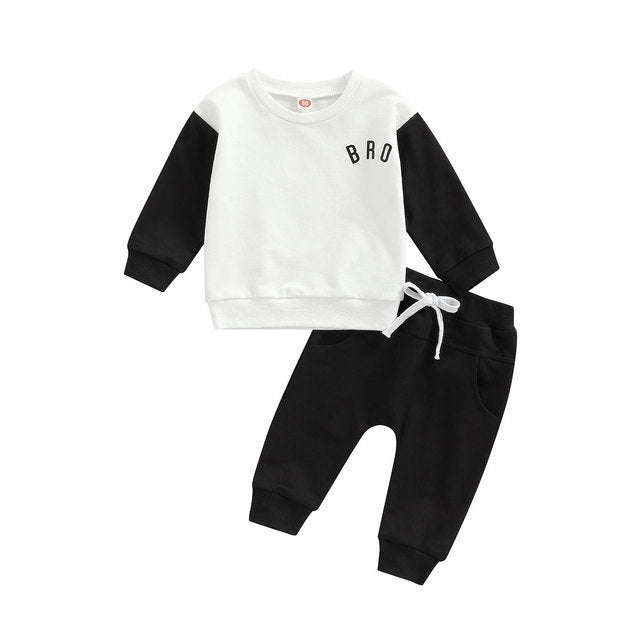 Boys' Casual BUBS Letter Print Top Trousers