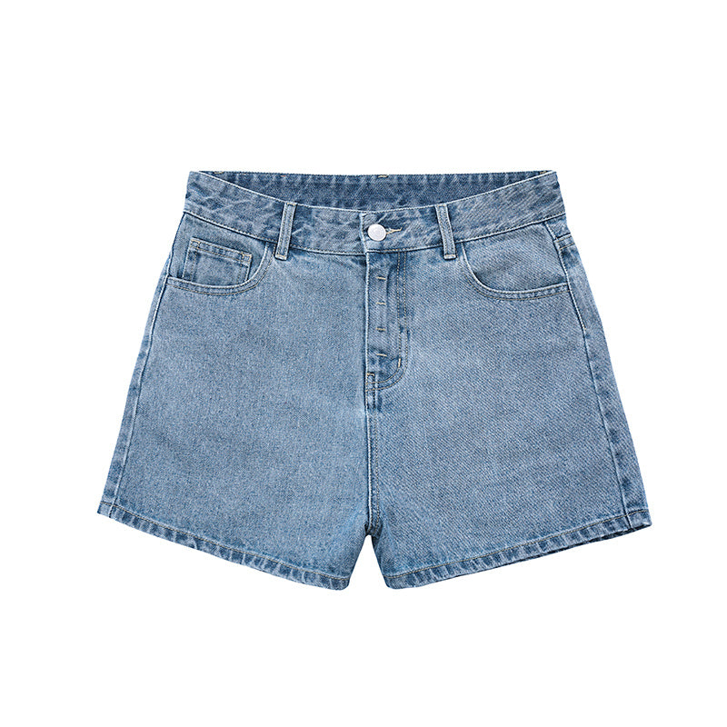 Wild cotton casual loose new men and women couple models denim shorts