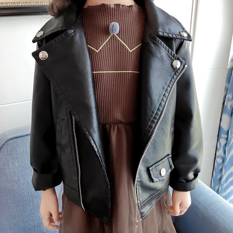Spring and autumn foreign short jacket leather jacket