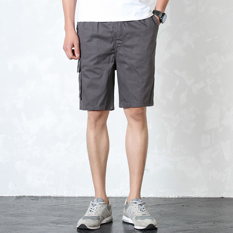 Multi Pocket Capris washed shorts