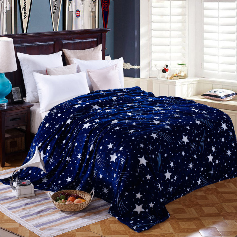 Creative Printing Warm Thickened Flannel Blanket