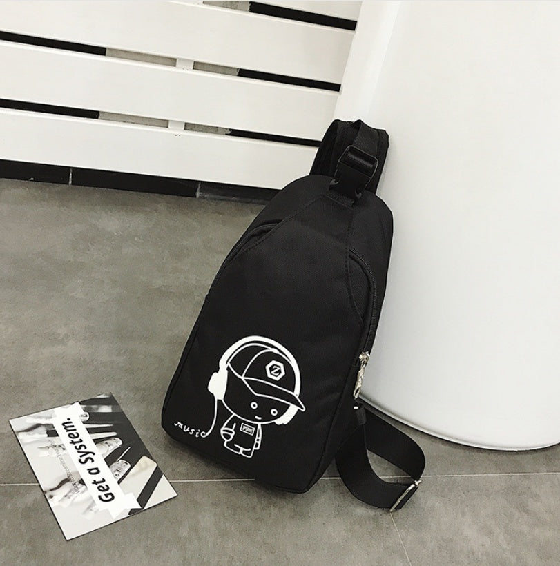 Luminous men's chest bag
