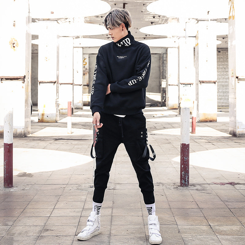 Loose Inside Plus Velvet Hip-hop Turtleneck Sweater