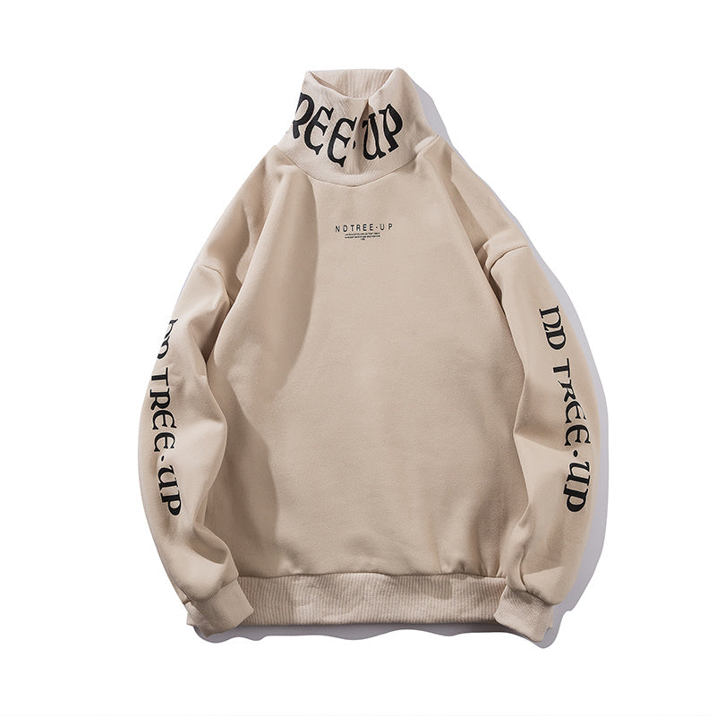 Loose Inside Plus Velvet Hip-hop Turtleneck Sweater