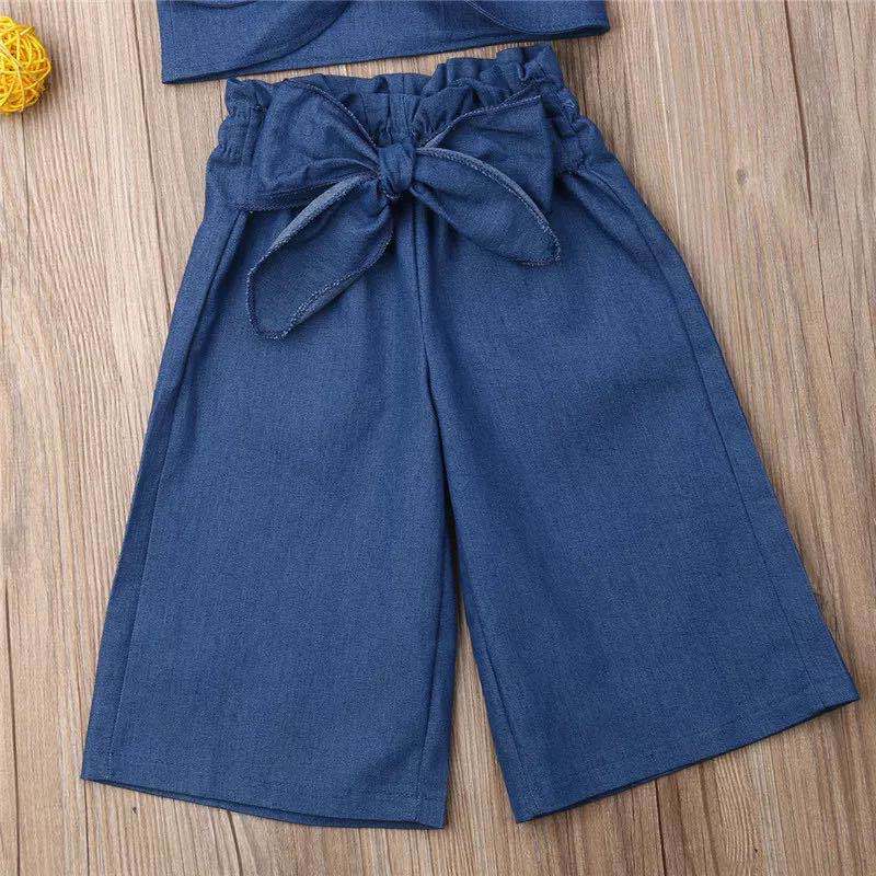 Baby And Toddler Sling Trousers Denim Suit