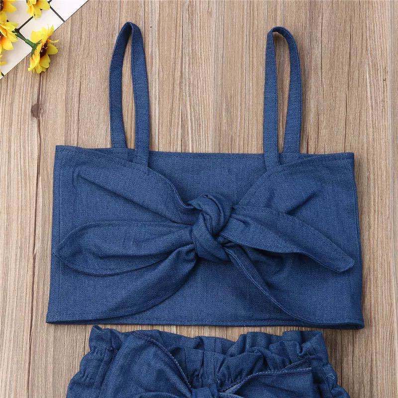 Baby And Toddler Sling Trousers Denim Suit