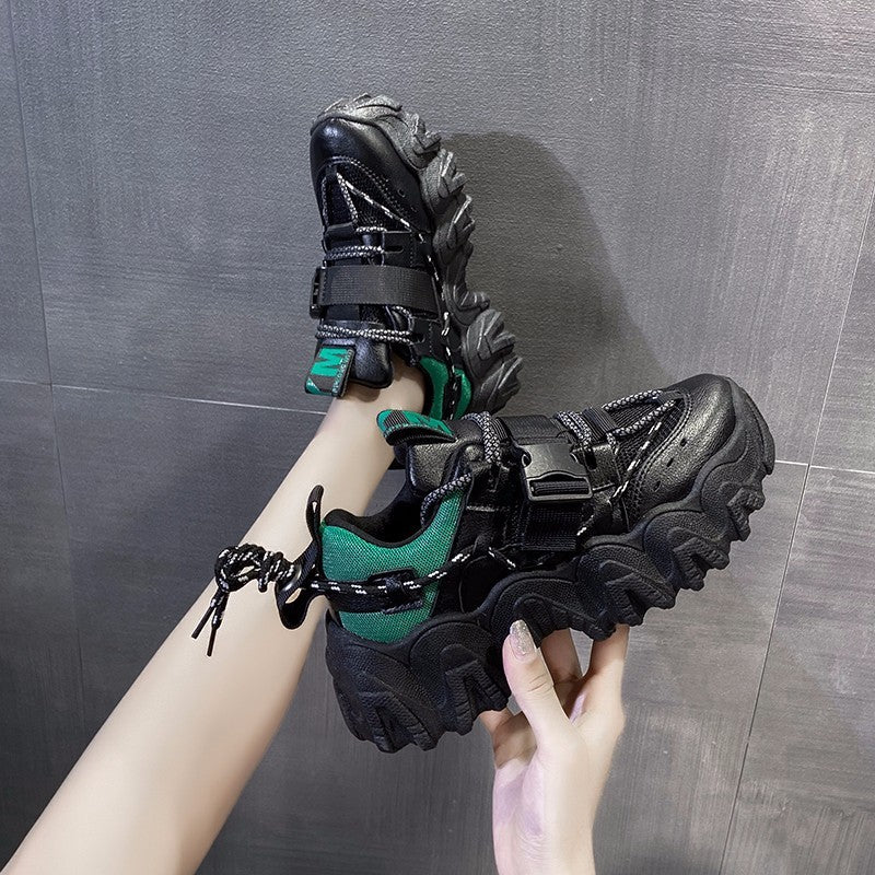 Casual Black Sports Daddy Shoes All-match for Students