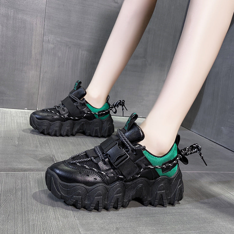 Casual Black Sports Daddy Shoes All-match for Students