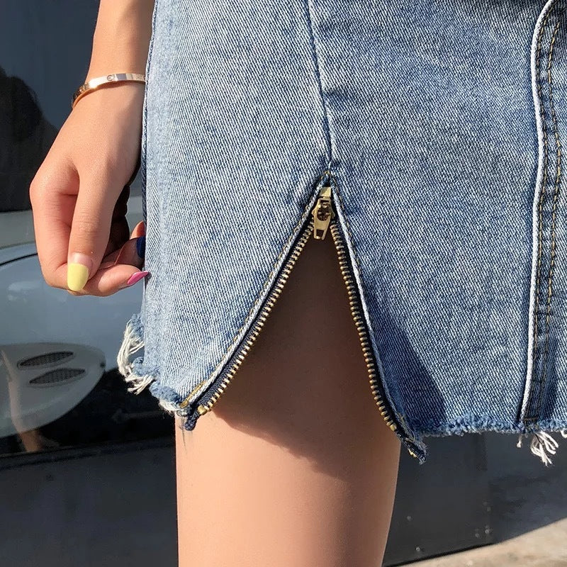 Short Skirt High Waist Bag Hip Irregular Half-Length Skirt