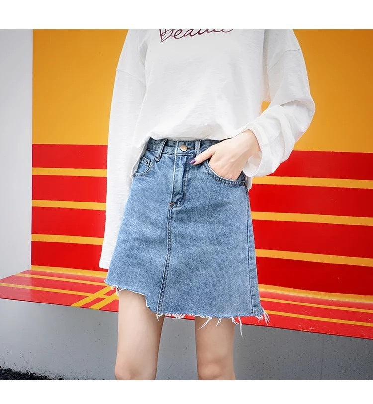 Short Skirt High Waist Bag Hip Irregular Half-Length Skirt
