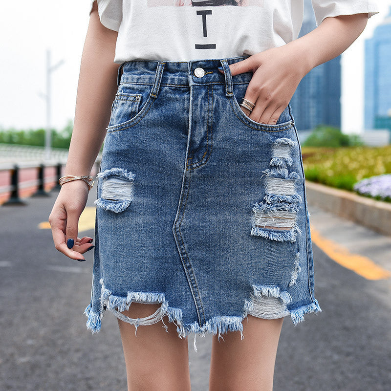 Short Skirt High Waist Bag Hip Irregular Half-Length Skirt