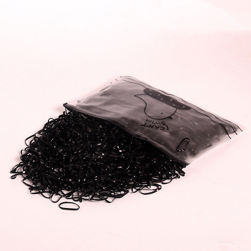 Large-Capacity Bag Of Rubber Bands For Children To Tie The Head Without Hurting TheHair Candy-Colored Leather Ring
