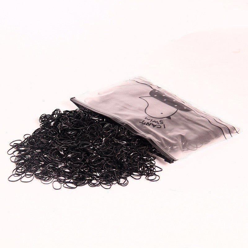 Large-Capacity Bag Of Rubber Bands For Children To Tie The Head Without Hurting TheHair Candy-Colored Leather Ring