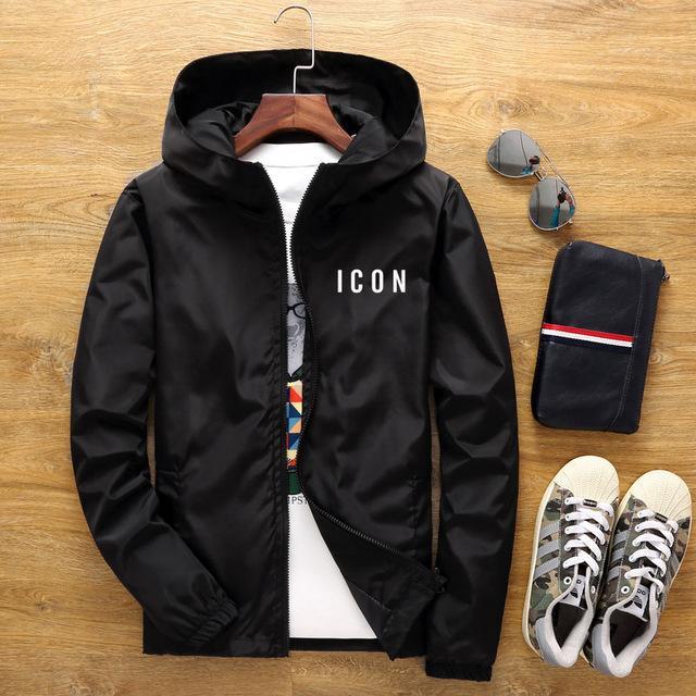 New Men's Casual Hooded Bomber Jacket Spring And Autumn
