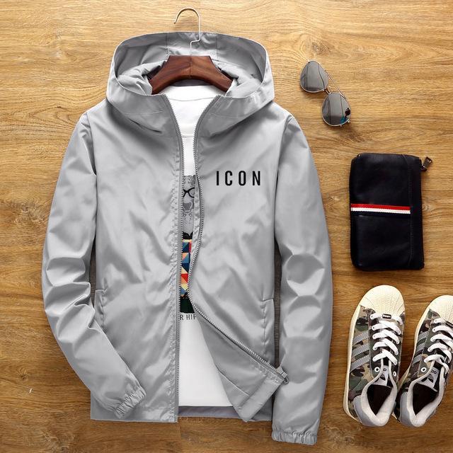 New Men's Casual Hooded Bomber Jacket Spring And Autumn