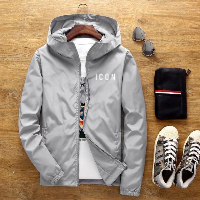 New Men's Casual Hooded Bomber Jacket Spring And Autumn
