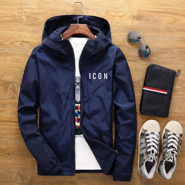 New Men's Casual Hooded Bomber Jacket Spring And Autumn