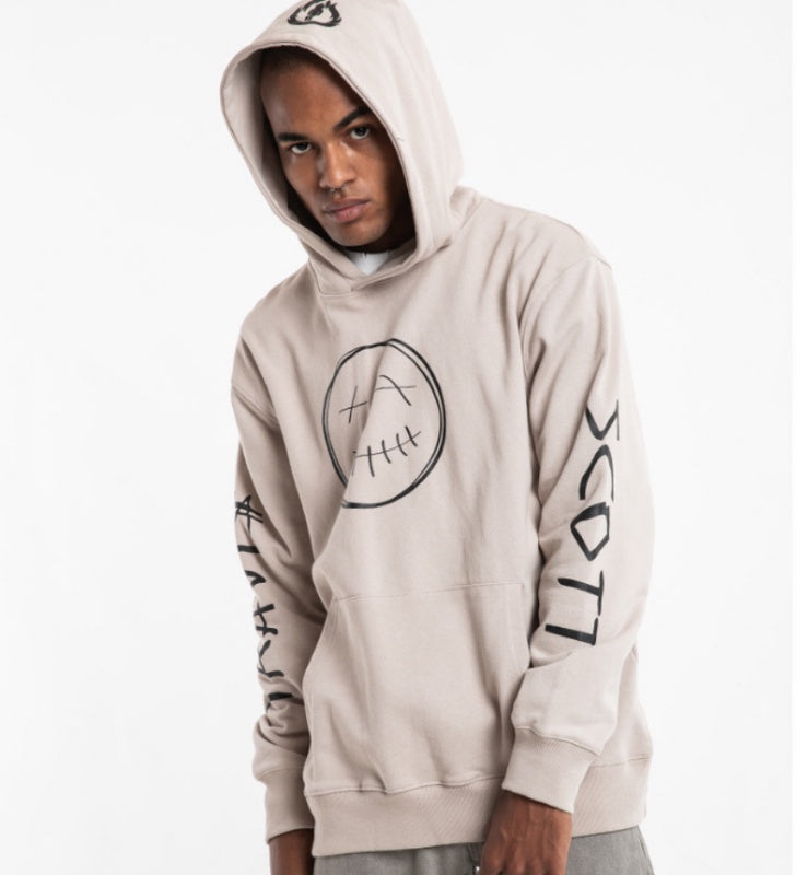 Smiling Flame Thick Cotton Terry Hooded Sweater