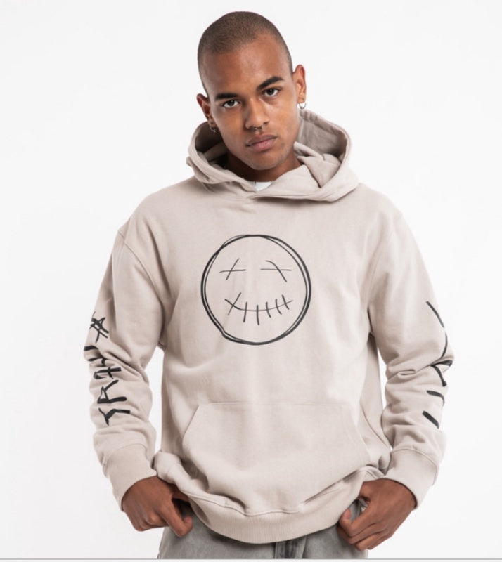 Smiling Flame Thick Cotton Terry Hooded Sweater