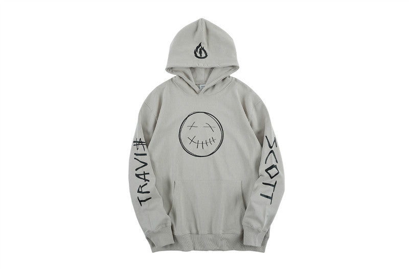 Smiling Flame Thick Cotton Terry Hooded Sweater