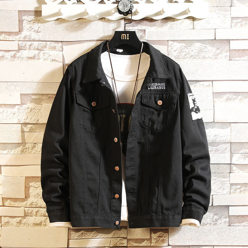 Denim Suit Male Growth Sleeve Jacket Male Autumn Korean Version Slim 15 trend Cowboy 16 years Old Casual Cowboy Suit