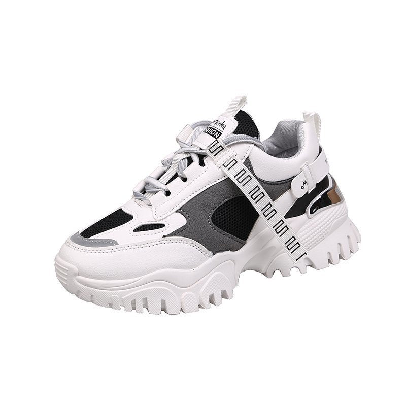 Net Celebrity Korean Style Mesh Thin Section Breathable Thick-soled Casual Sneakers