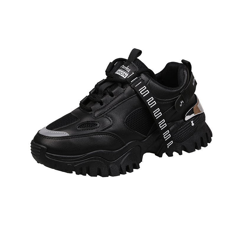 Net Celebrity Korean Style Mesh Thin Section Breathable Thick-soled Casual Sneakers