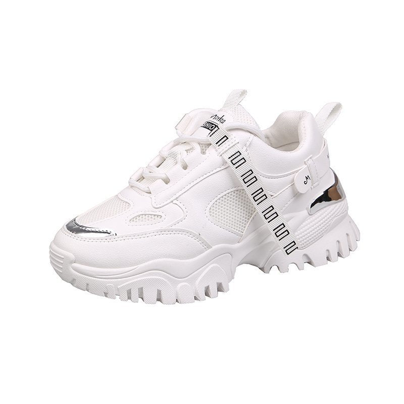 Net Celebrity Korean Style Mesh Thin Section Breathable Thick-soled Casual Sneakers