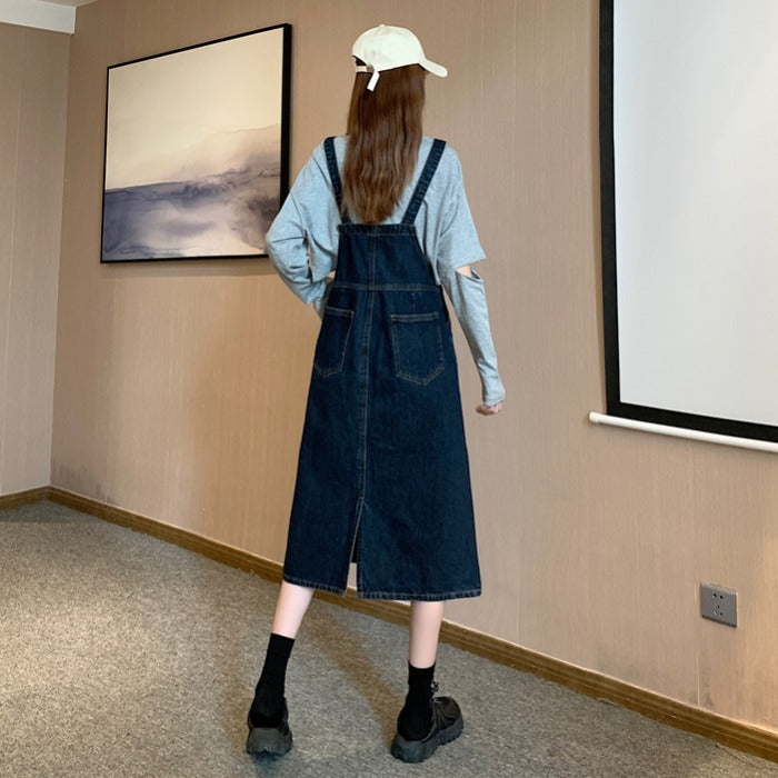 Sleeveless Suspender Skirt For Small Man