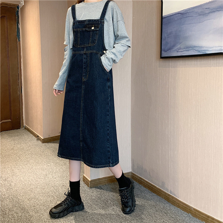 Sleeveless Suspender Skirt For Small Man