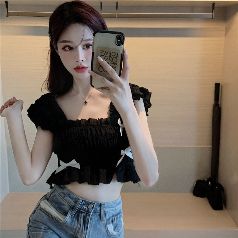 Summer New French Retro Chiffon Shirt